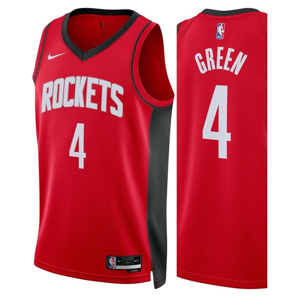 Nike NBA Youth Jalen Green #4 Houston Rockets Swingman Jersey Red Large 14/16